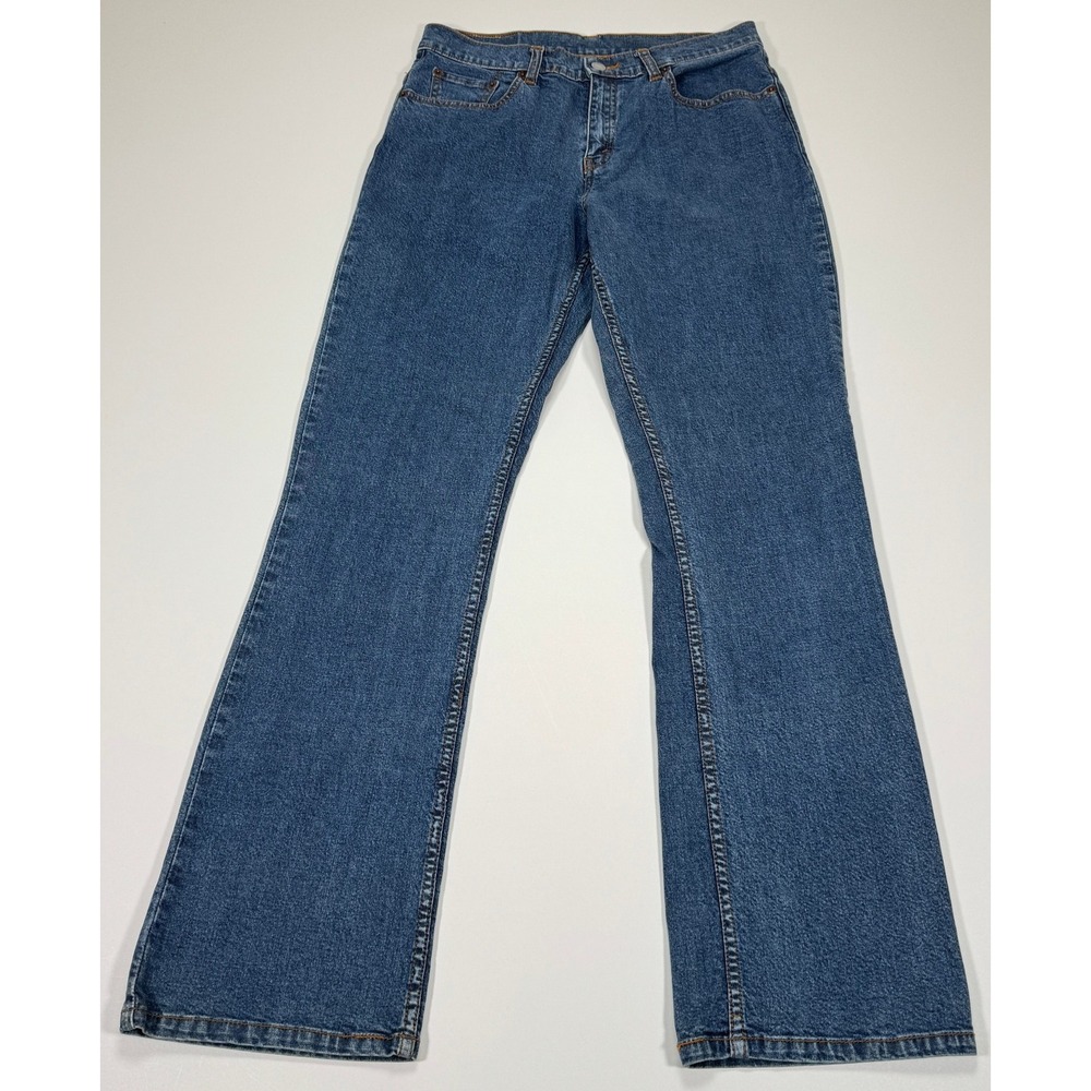 Vintage Levi's Womens Jeans 12 30x31 Blue Denim Bootcut Flare Lycra Stretch